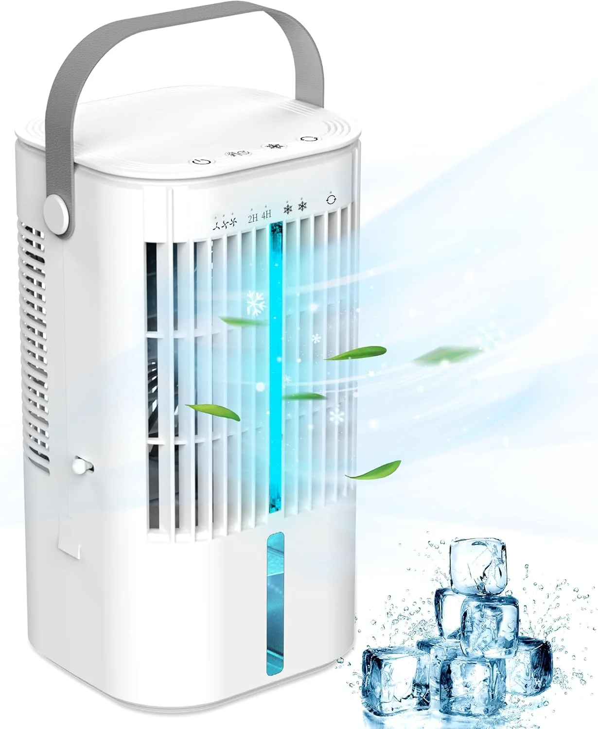 Portable Air Conditioners Fan, Air Cooler Evaporative 180��Auto Rotation, 3 Wind Speed, 2-4H Timer, Mini Cooling Fan for Room Home Bedroom Office