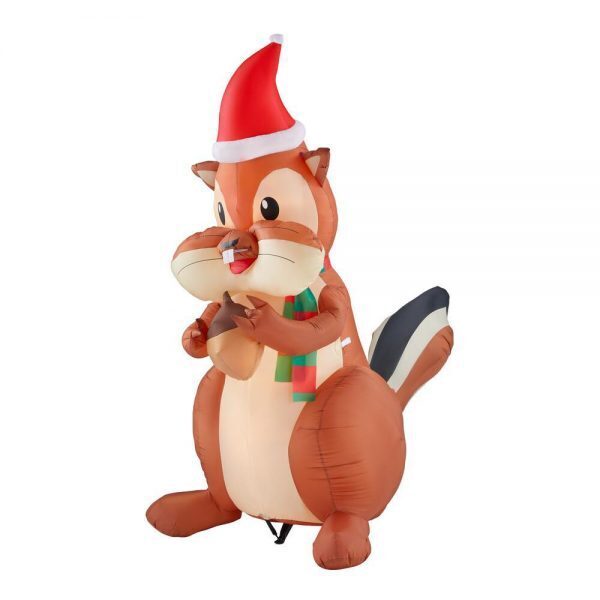 6 5 ft animated inflatable nom nom chipmunk with acorn