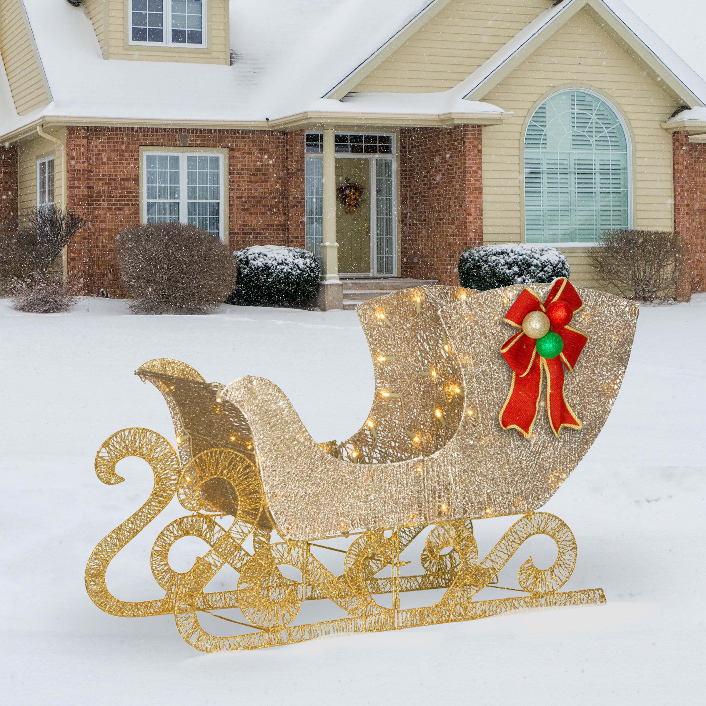 38in. Santas Sleigh with LED Lights
