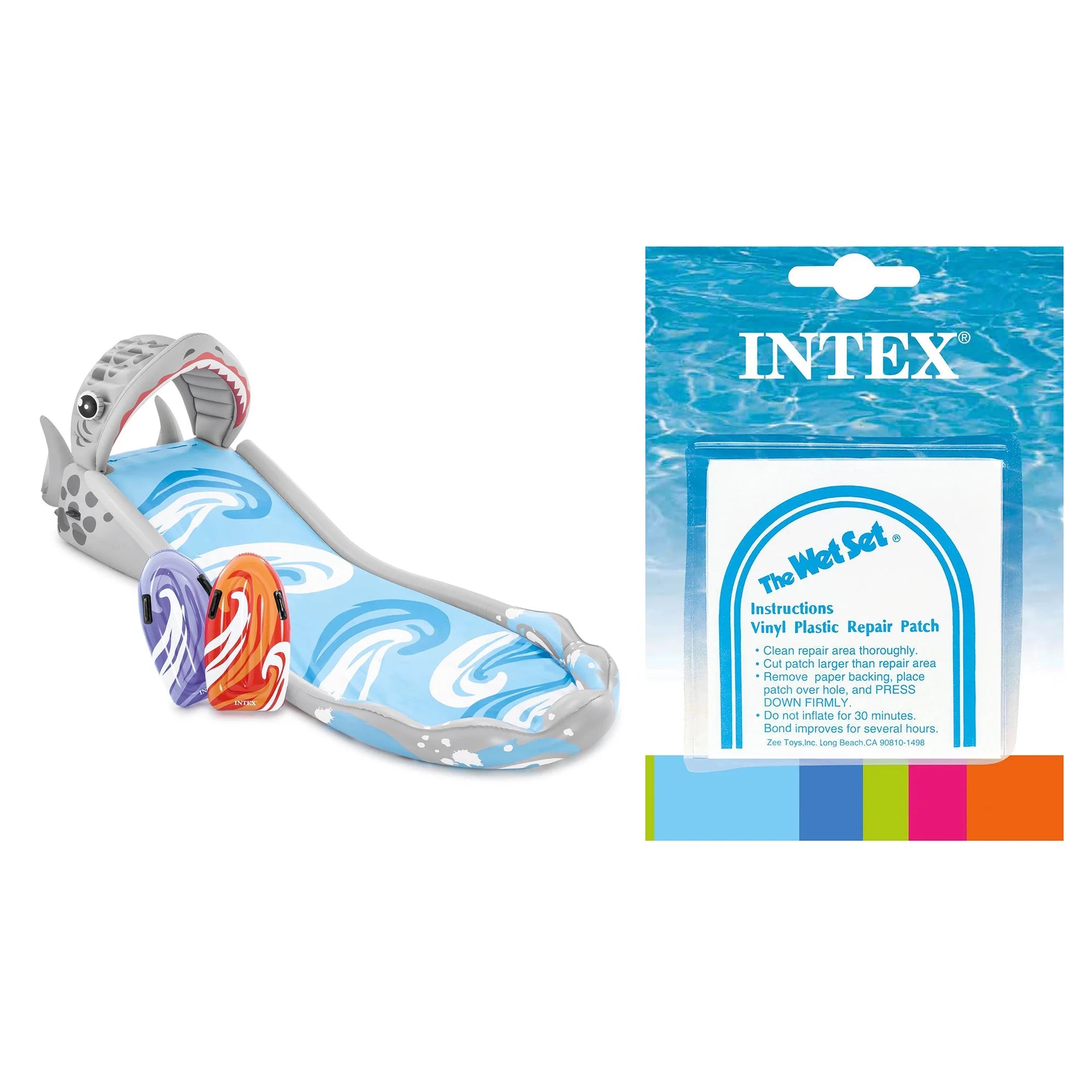 Intex Surf 'N Slide Inflatable Water Slide and Wet Set Repair 6 Patch Kit