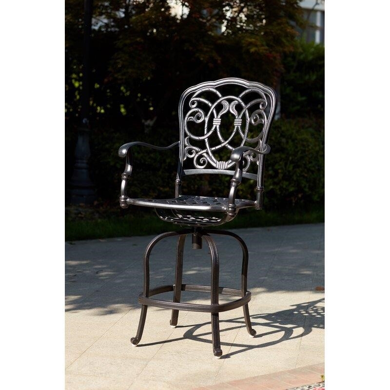 Baucom Round 6 - Person 60'' Long Bar Height Dining Set with Cushions