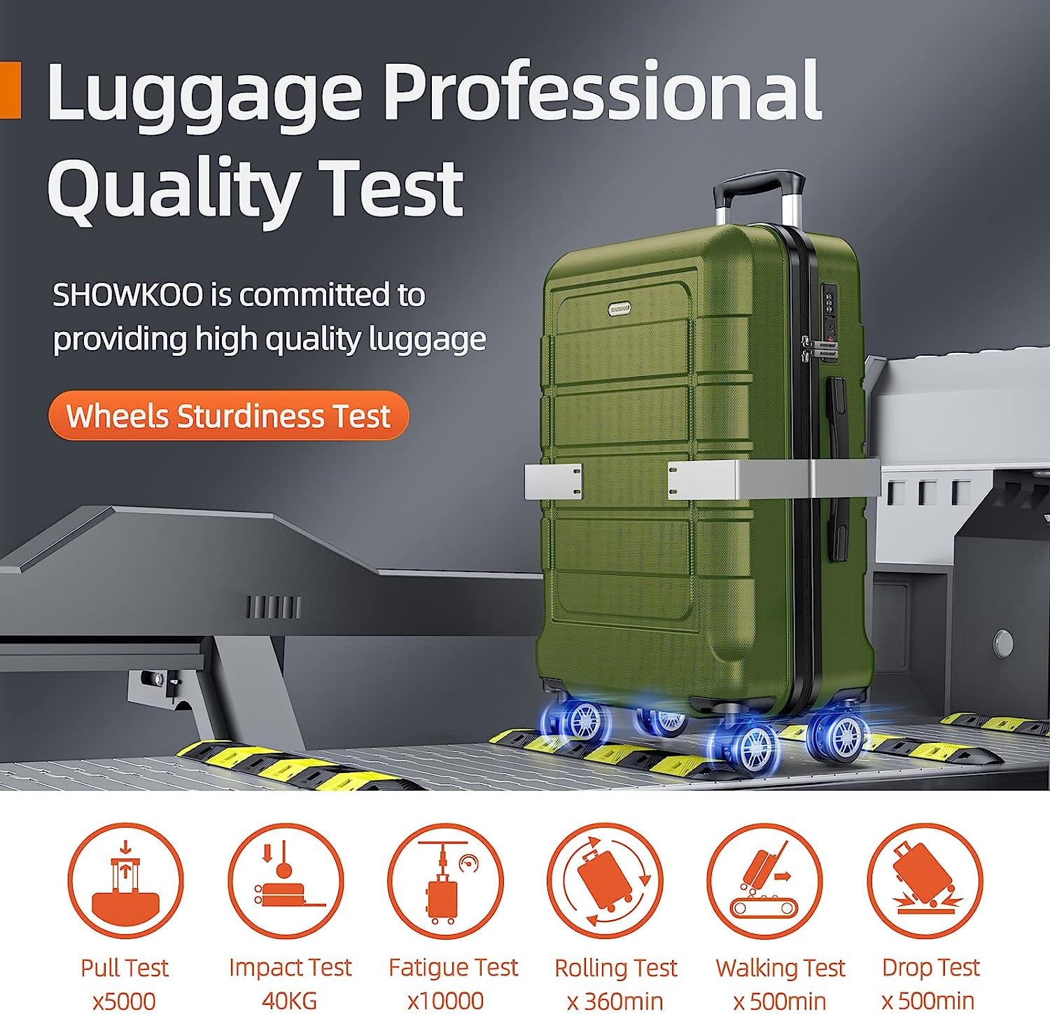 Luggage Sets Expandable PC+ABS Durable Suitcase Double Wheels TSA Lock Olive Green 3pcs­