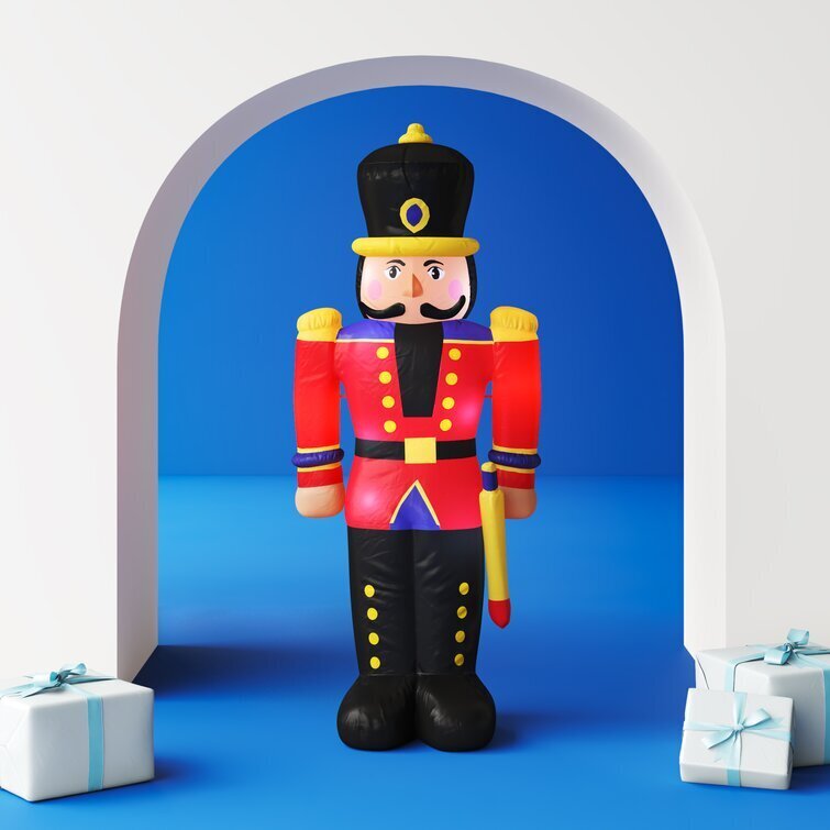 Nutcracker Toy Soldier LED Lighted Outdoor Air Blown Christmas Inflatable