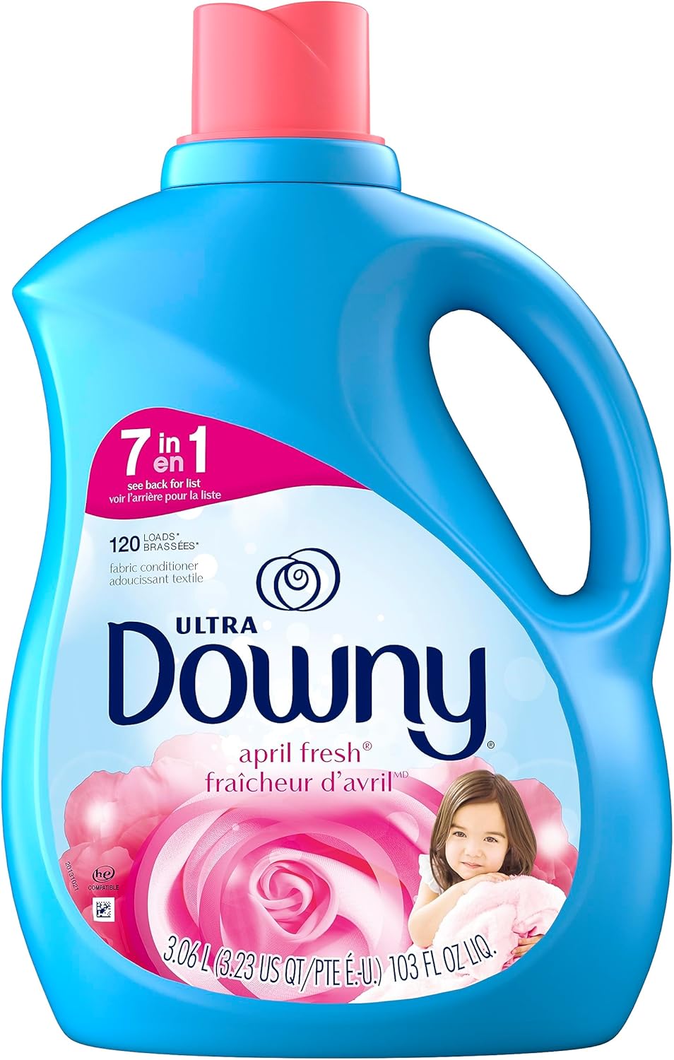 Downy Fabric Softener Liquid, Cool Cotton Scent, 140 fl oz, 190 Loads