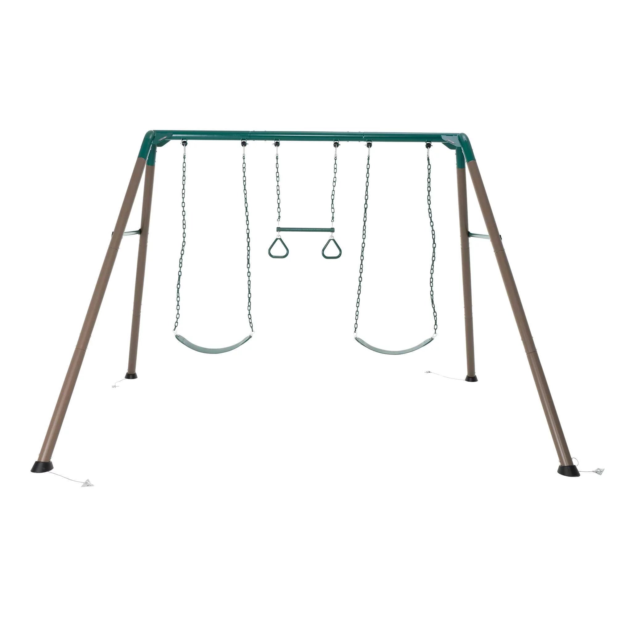 Lifetime Kids 7.3 ft. High x 11.25 ft. Long x 9.58 ft. Wide Metal Swing Set (90952)