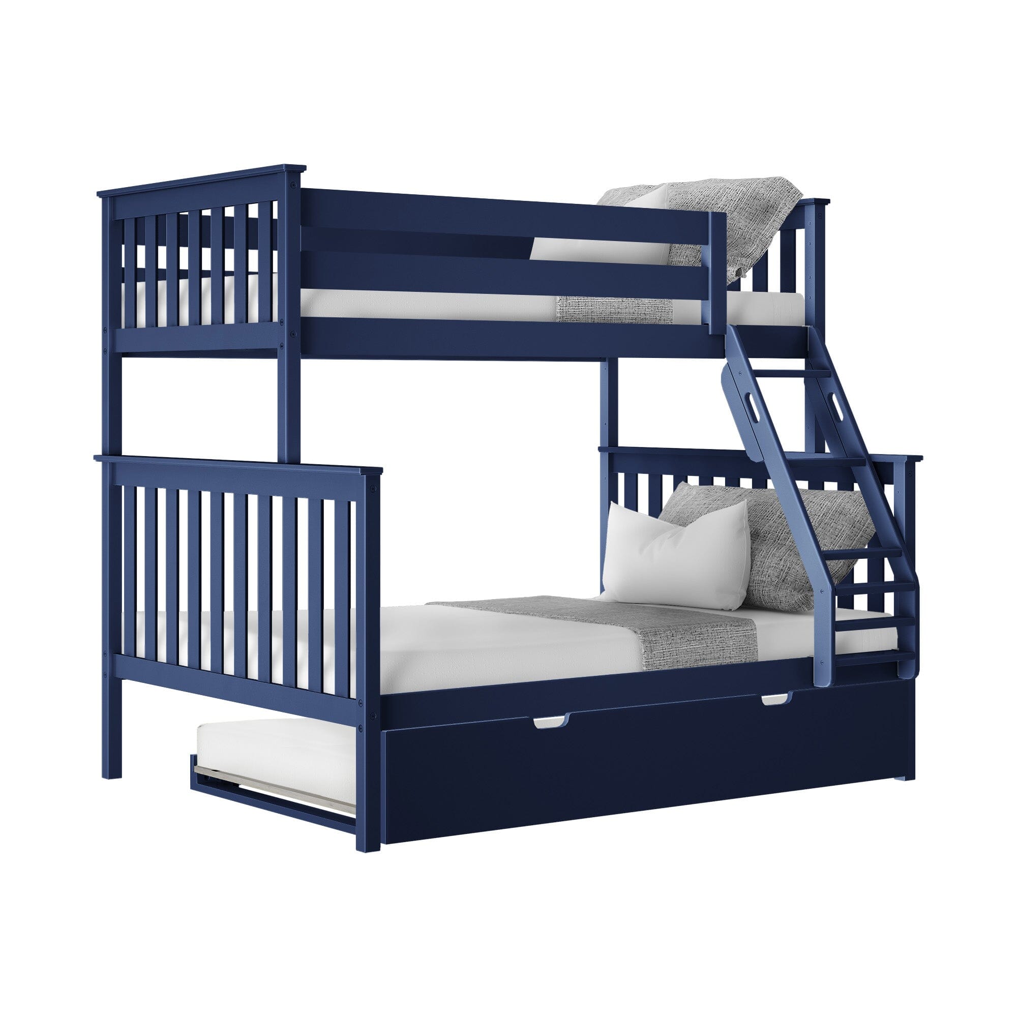 🎄Store Closing Sale💖Kids Solid Wood Twin-Over-Full Bunk Bed + Trundle Bed