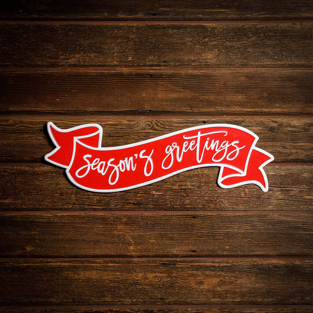 Season's Greetings Deluxe Metal Sign