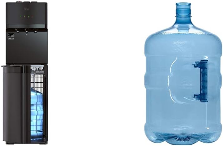 Self Cleaning Bottom Loading Water Cooler Water Dispenser �C Black Stainless Steel - 3 Temperature Settings - Hot, Room & Cold Water