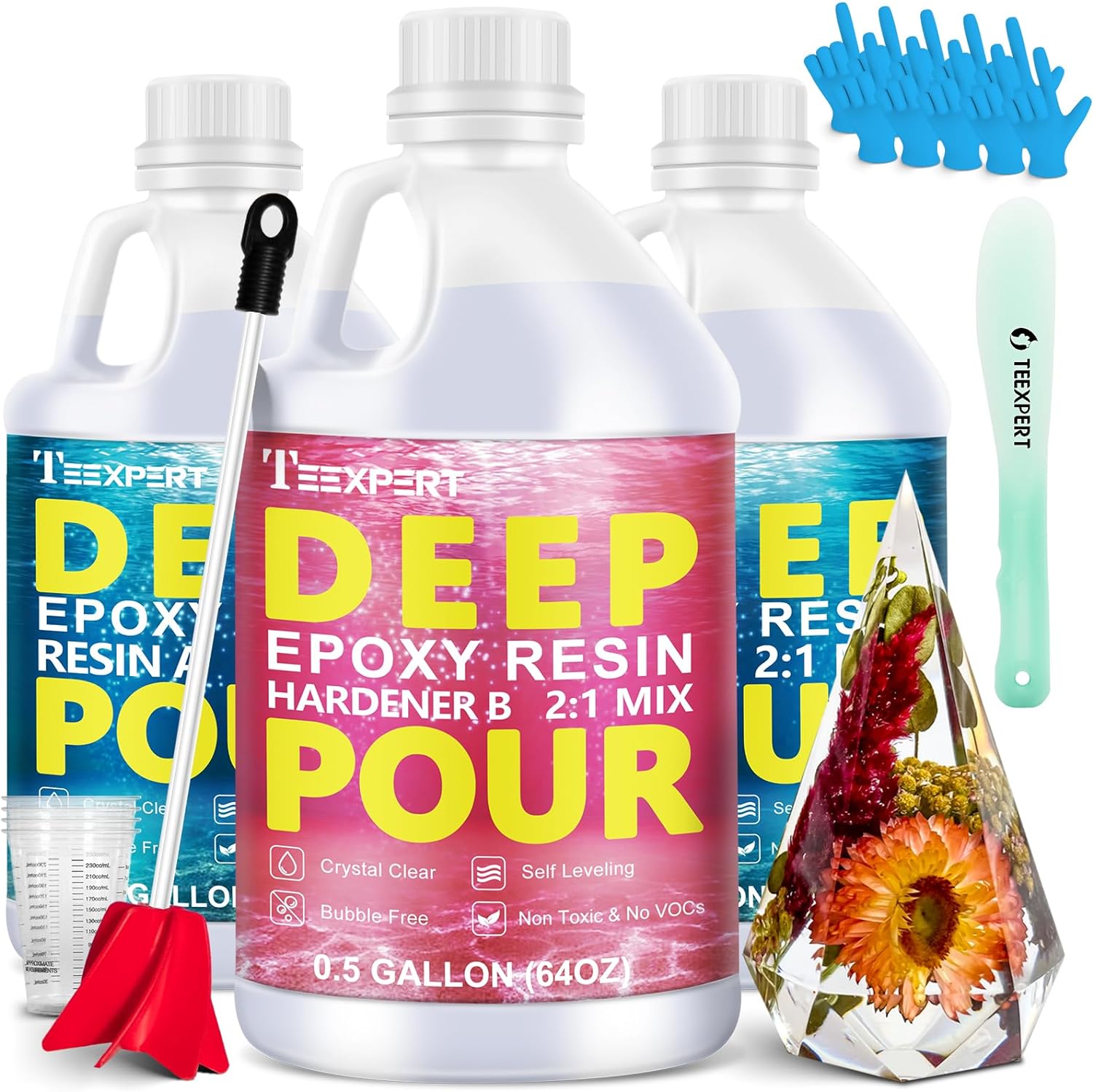 Deep Pour Epoxy Resin, Epoxy Resin Kit for 2-4
