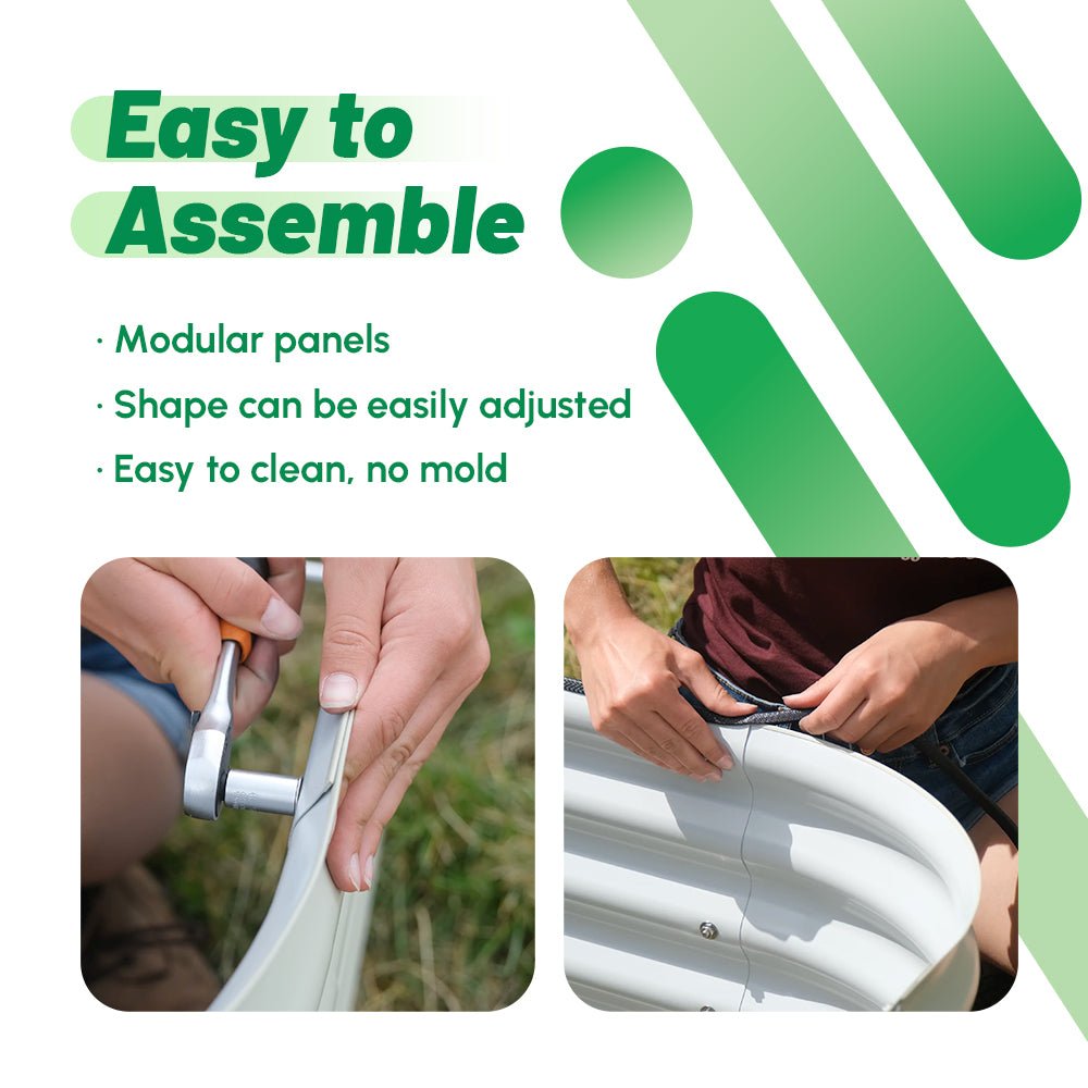 17'' Tall 8'x4' Metal Raised Garden Beds (10 in 1)