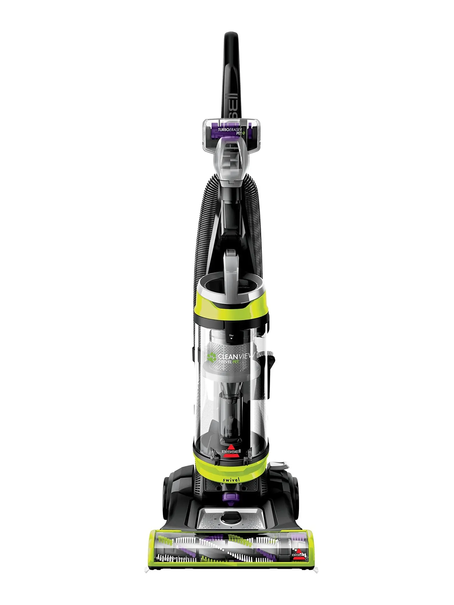 BISSELL 2252 CleanView Swivel Upright Bagless Vacuum with Swivel Steering, Powerful Pet Hair Pick Up, Specialized Pet Tools, Large Capacity Dirt Tank, Easy Empty, Green