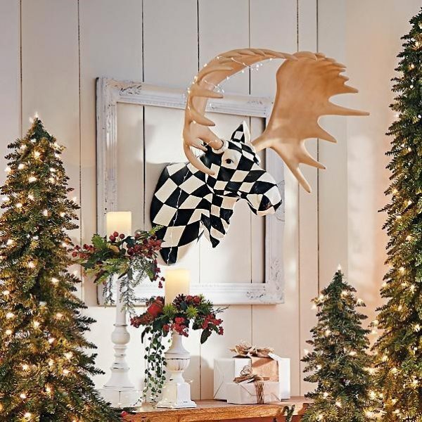 Harlequin Moose Head