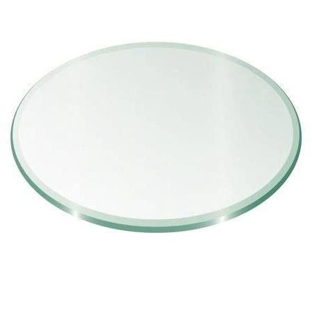 42 inch Round Glass Top 1/2 inch Thick �C 1 inch Bevel Edge, Size: One Size