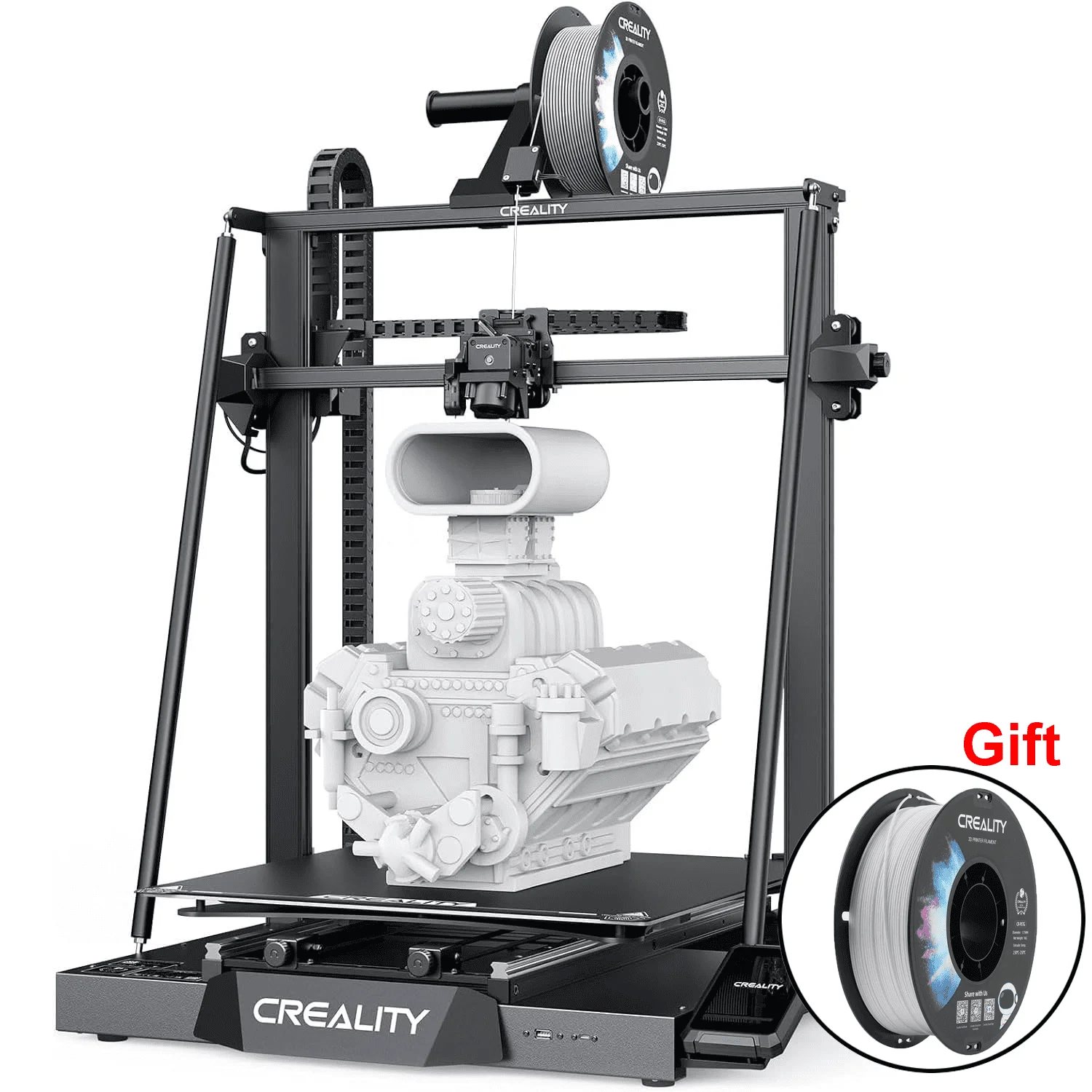 Official Creality CR-M4 FDM 3D Printer with Gift 1KG PETG Filament Sprite Dual-Gear Direct Extruder 300��C Hotend 25-Point CR Touch Auto-Leveling Flexible Fast-Heating Bed 17.71x17.71x18.5in Print Size