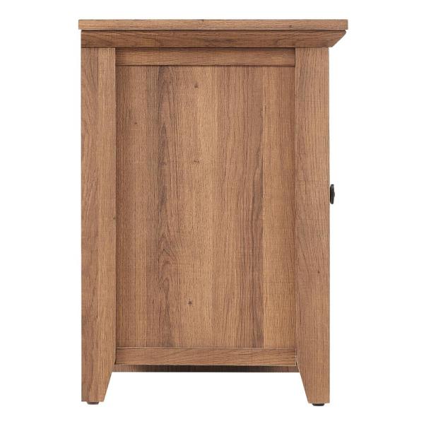 56 in. Media Electric Fireplace with Arch Doors in Rustic Barn Wood