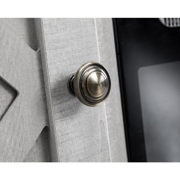 54 in. Saw Cut-Off White TV Stand for TVs up to 60 in. with Electric Fireplace