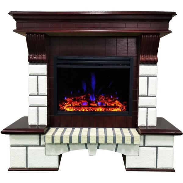 48 in. Belcrest Electric Fireplace in Mahogany