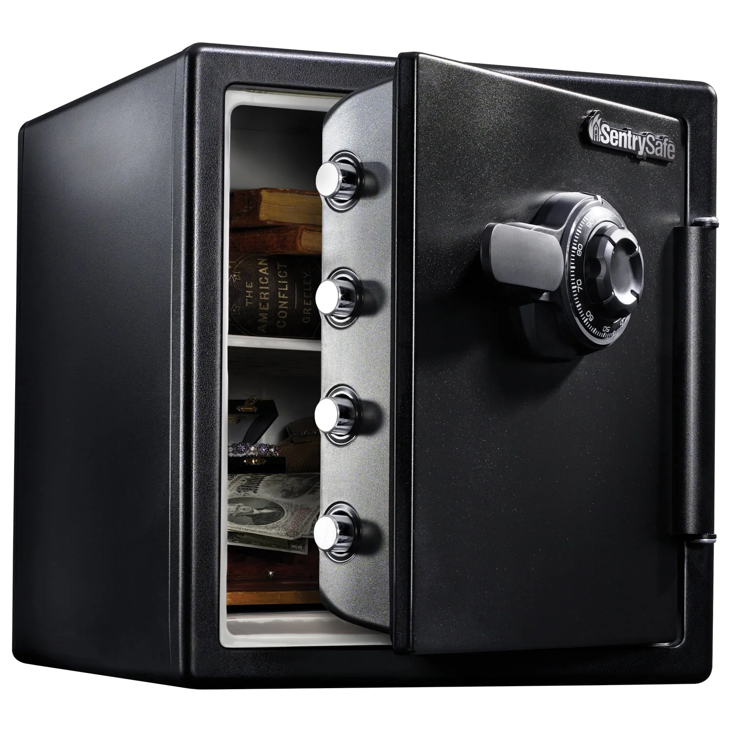 SentrySafe SFW123CS Fire-Resistant Safe and Waterproof Safe with Dial Combination Lock, 1.23 Cu. ft.
