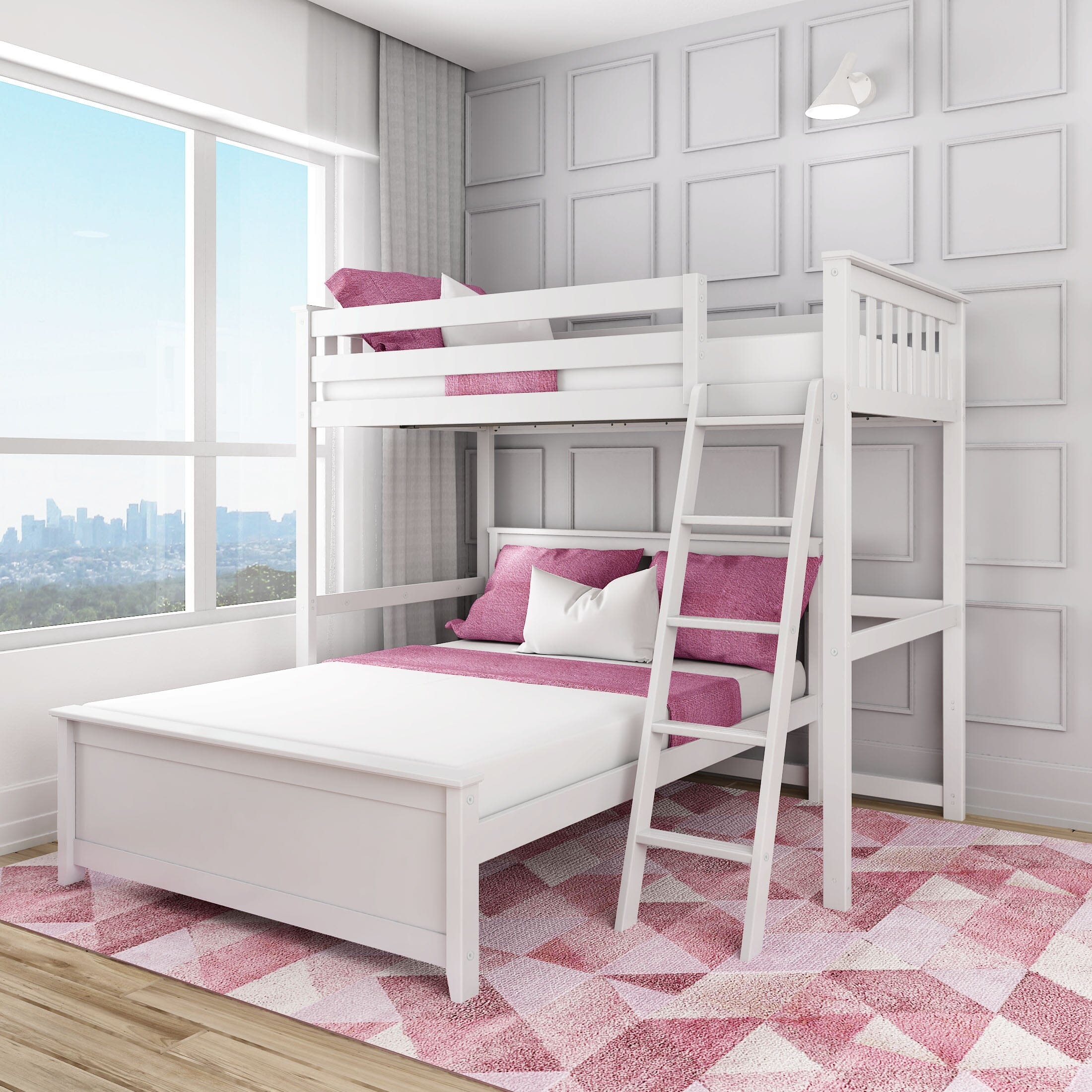 🎄Store Closing Sale💖Twin over Full L-Shaped Bunk Bed