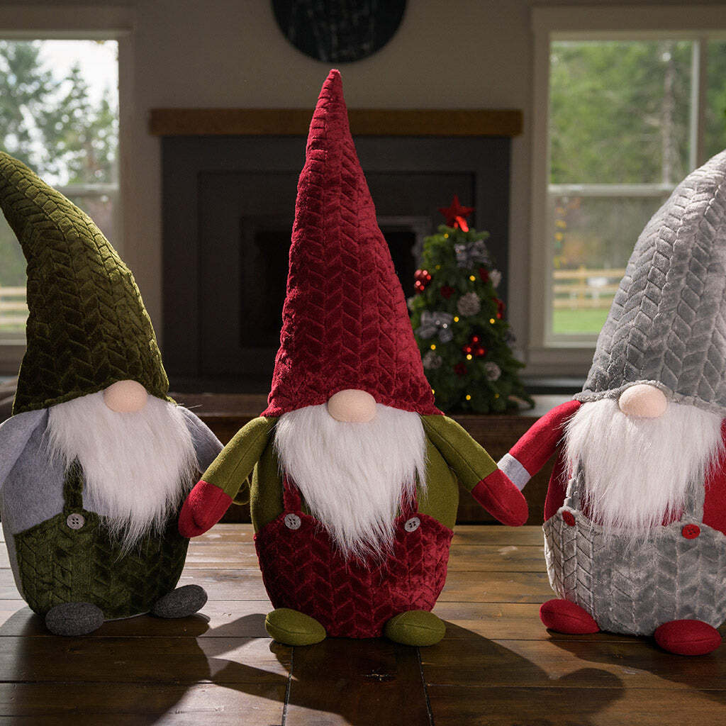 Big Plush Holiday Gnomes - Set of 3