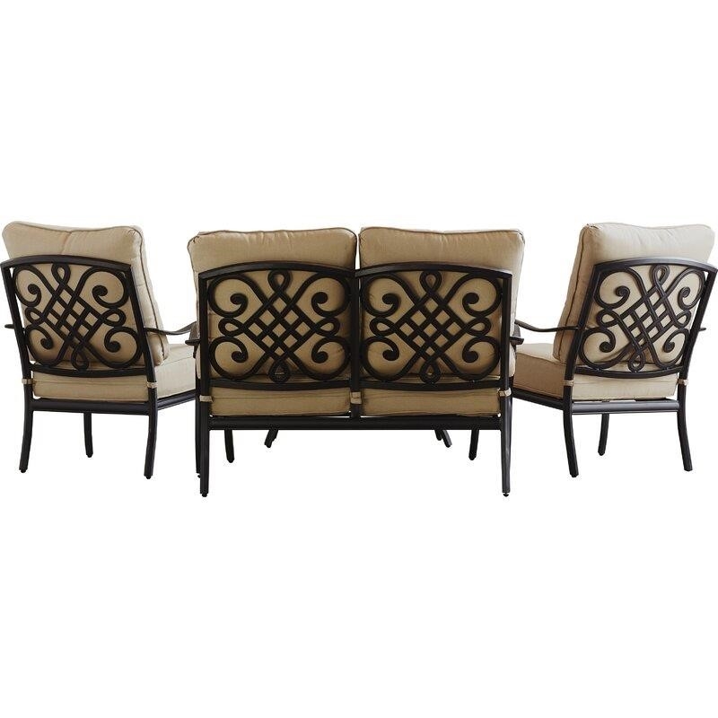 Askerby Metal 4 - Person Seating Group with Cushions