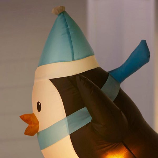 inflatable santa ski scene