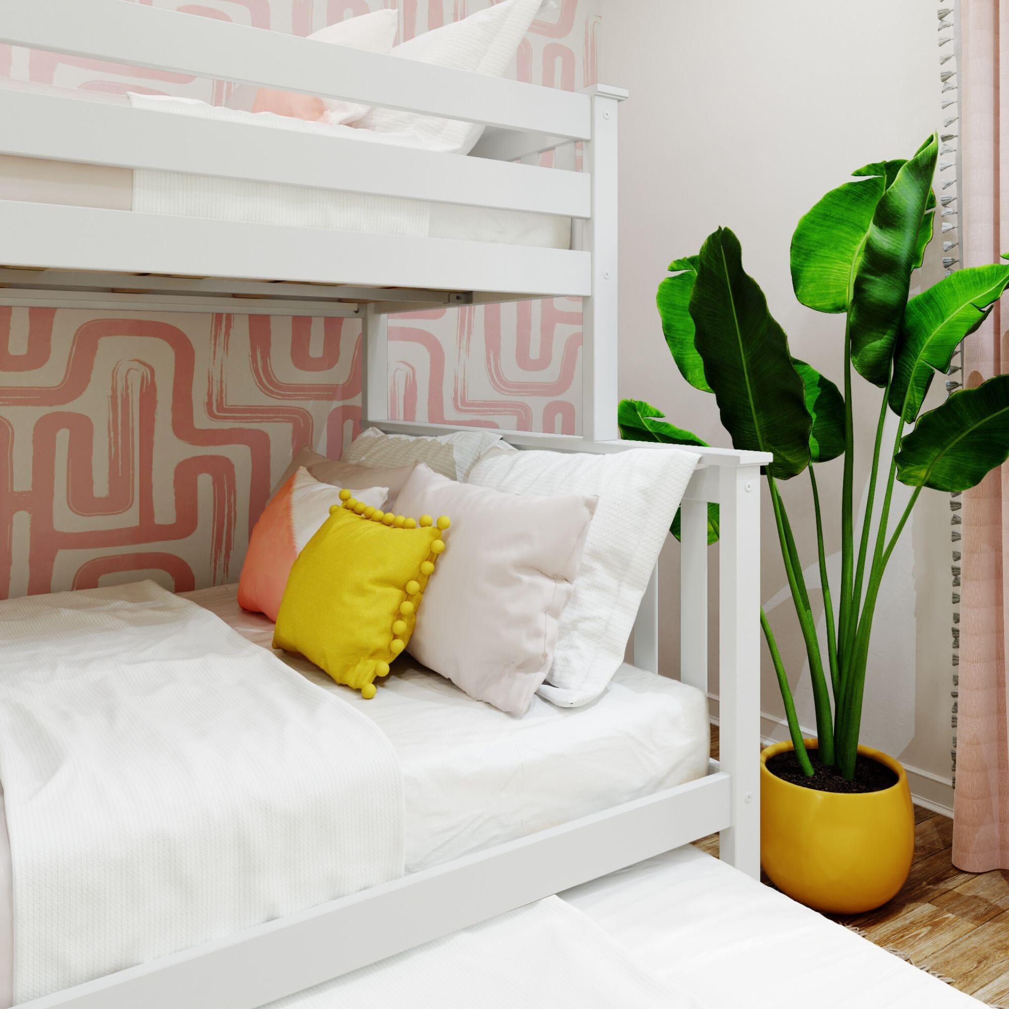 🎄Store Closing Sale💖Twin over Full Bunk Bed with Ladder on End and Trundle