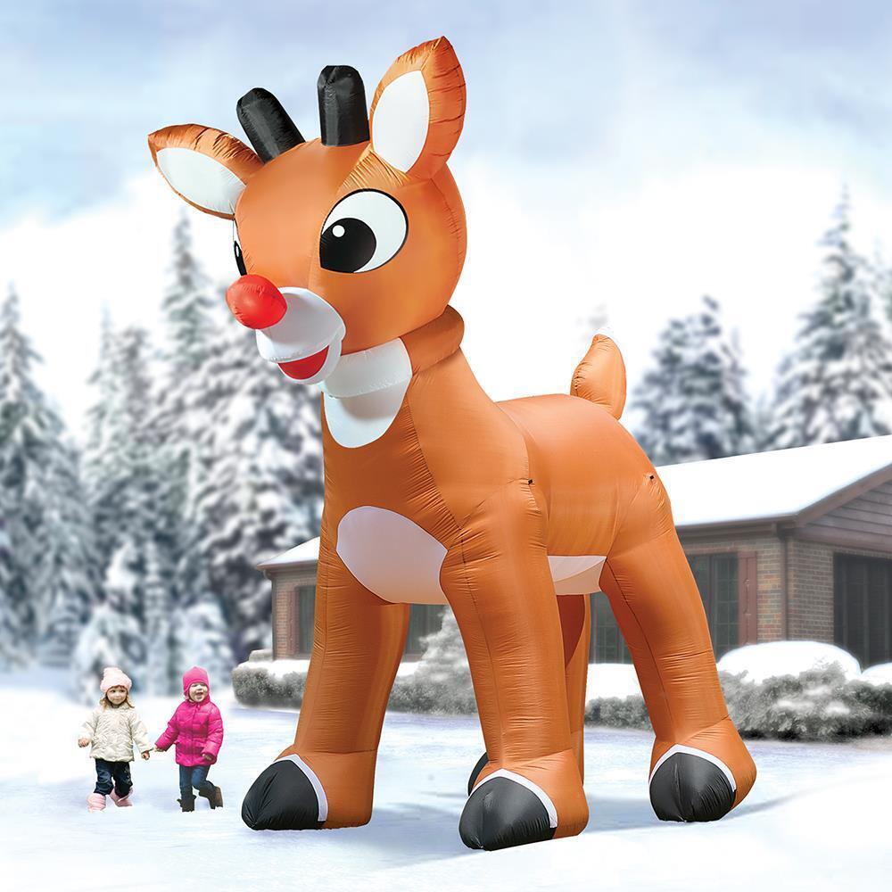 The 15ft Inflatable Rudolph With Blinking Nose