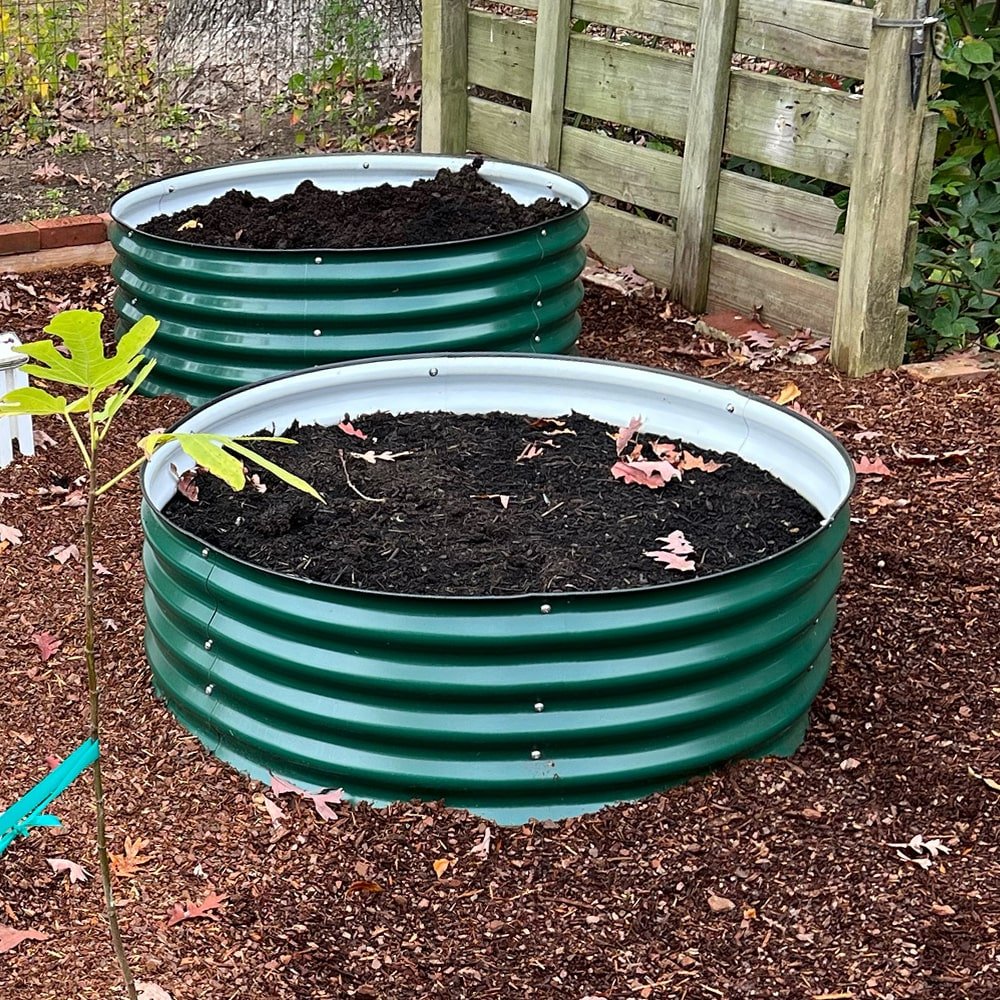 17'' Tall 42'' Round Metal Raised Garden Beds