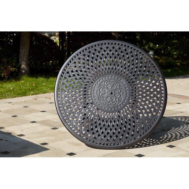 Baucom Round 6 - Person 60'' Long Bar Height Dining Set with Cushions