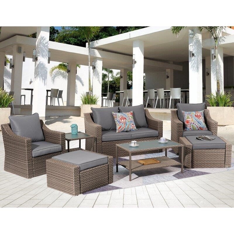 Hechavarria 6 - Person Seating Group with Cushions