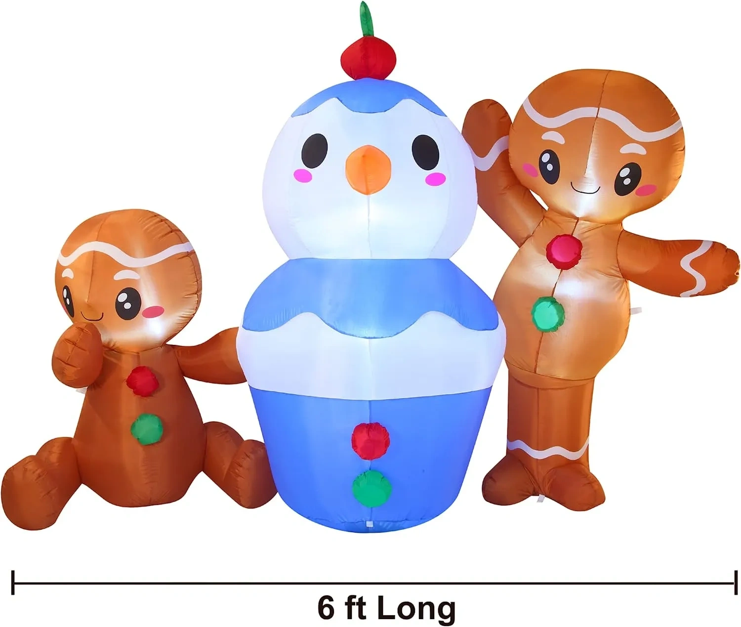 6ft 2 Inflatable Gingerman Building Ice Cream Decoration