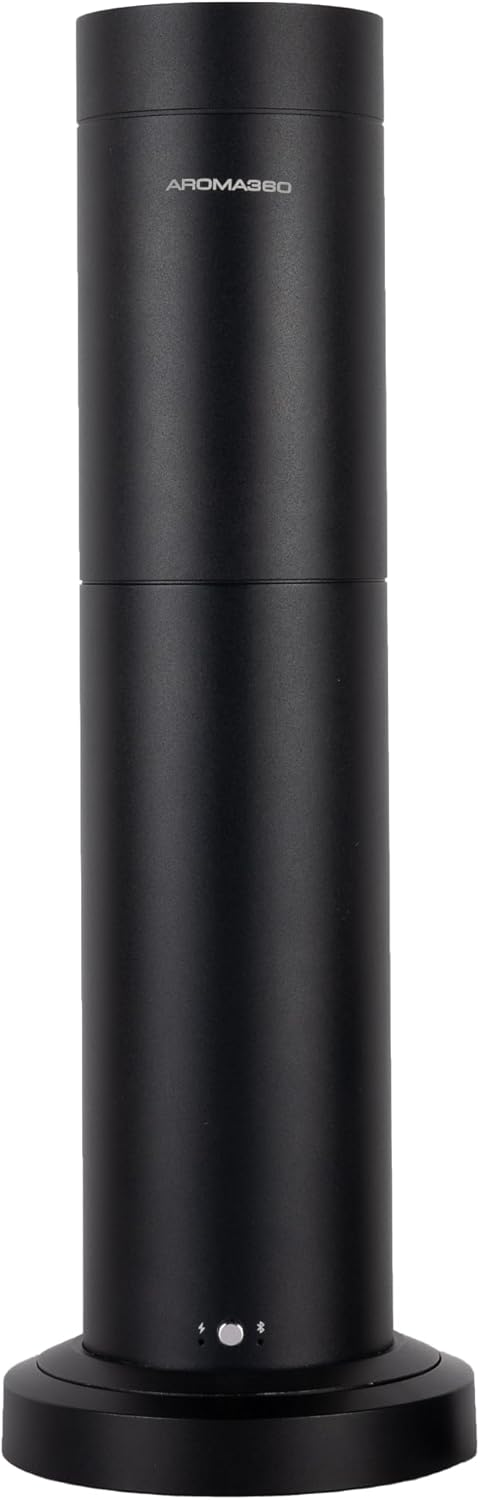 Wireless Pro Essential Oil Diffuser - 600 sq ft Coverage - Cordless & Portable with Remote - Aromatherapy Scent Diffuser - Home, Spa, Office & Business - Air Freshener - Midnight Black