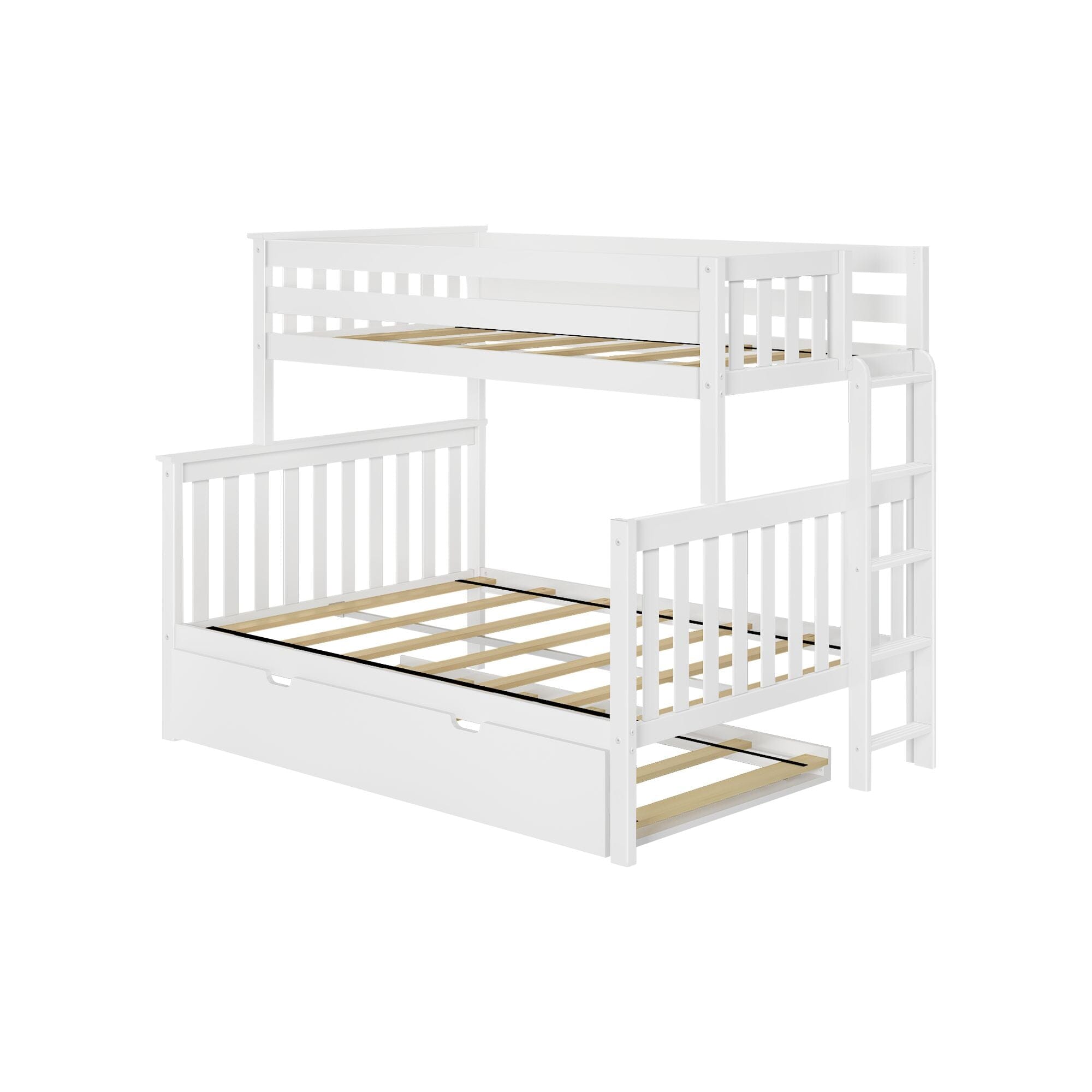 🎄Store Closing Sale💖Twin over Full Bunk Bed with Ladder on End and Trundle