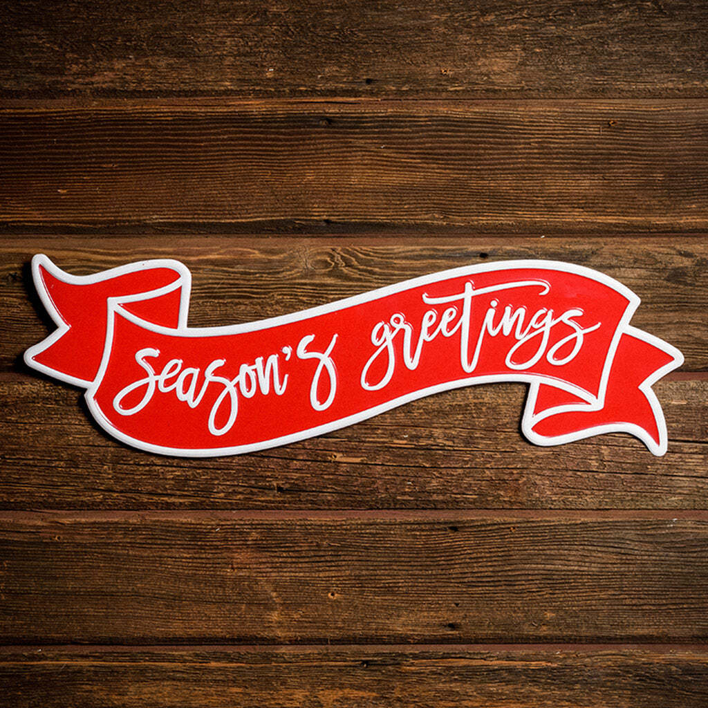 Season's Greetings Deluxe Metal Sign