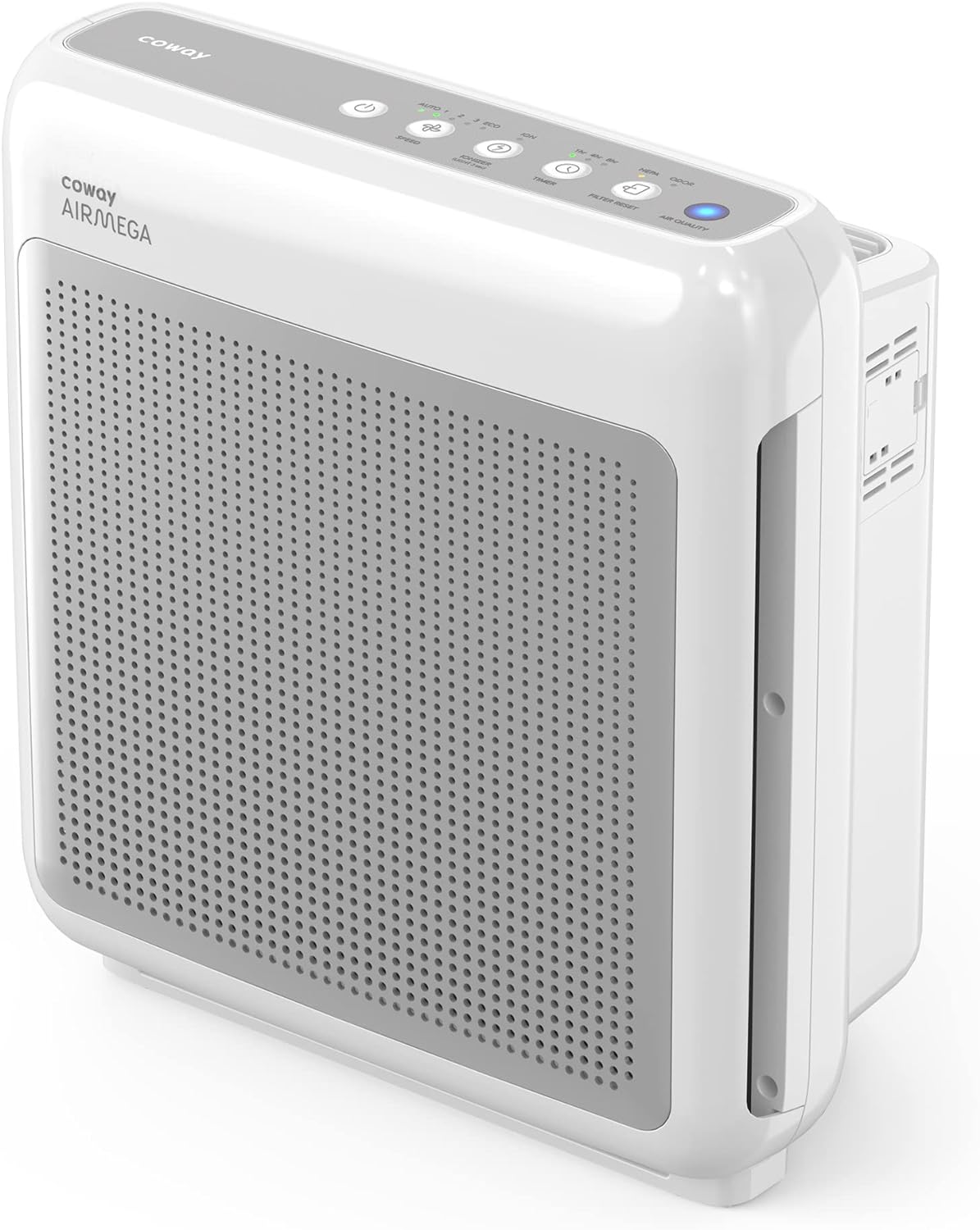 True HEPA Purifier with Air Quality Monitoring, Auto, Timer, Filter Indicator, and Eco Mode, 16.8 x 18.3 x 9.7, White