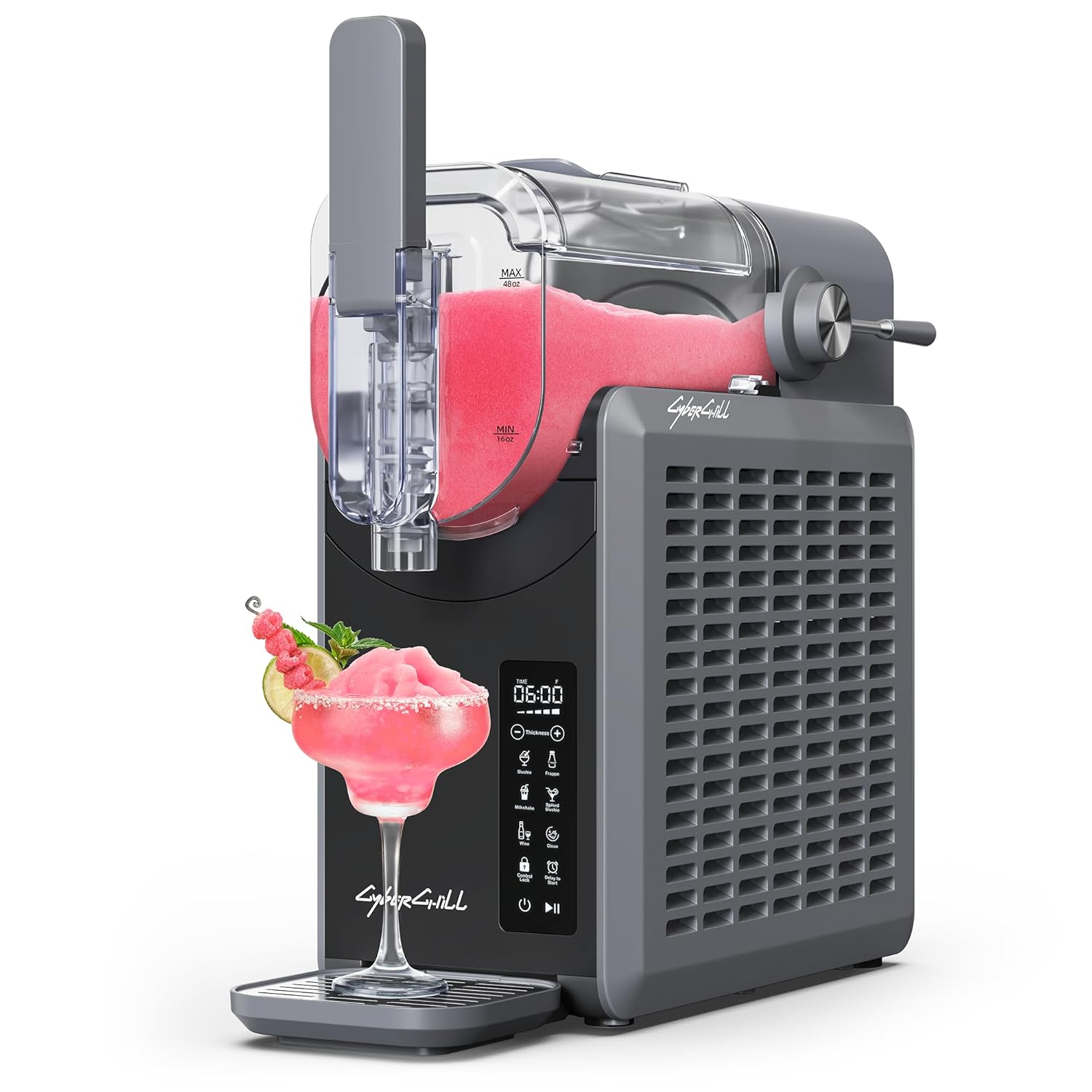 Slushie Machine,24-Hour Delay Start&Cold Retention, 68 oz Slushy Machine with Self-Cleaning Function, Frozen Drink Maker with 5 Preset Programs,Frozen Margaritas, Frapp??s, and More