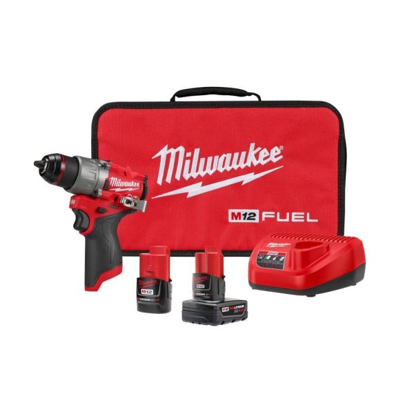 3403-22 M12 FUEL 12V Lithium-Ion Brushless Cordless 1/2 in. Drill Driver Kit with 4.0Ah and 2.0Ah Battery and Soft Case