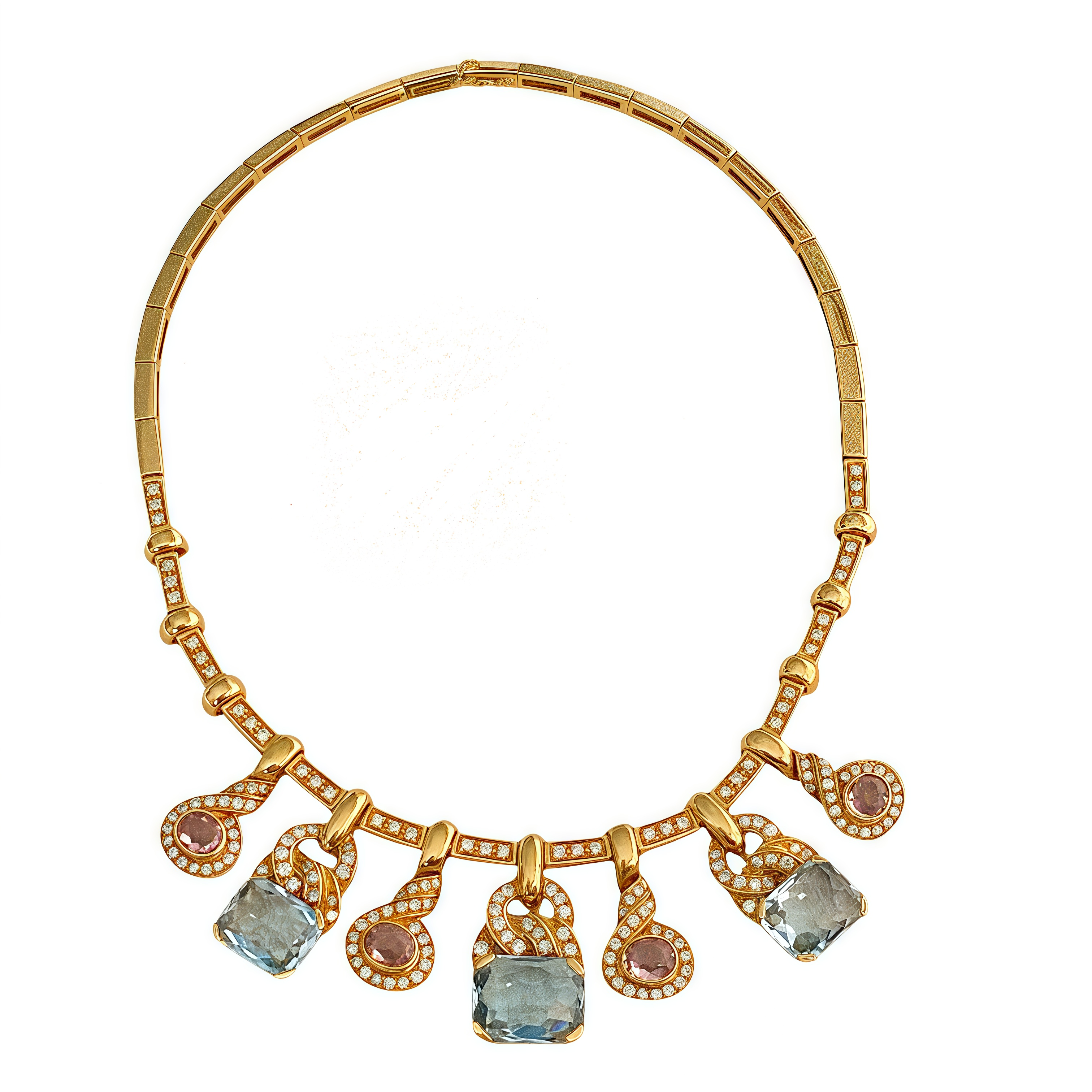 復古流蘇吊墜竹節項鍊