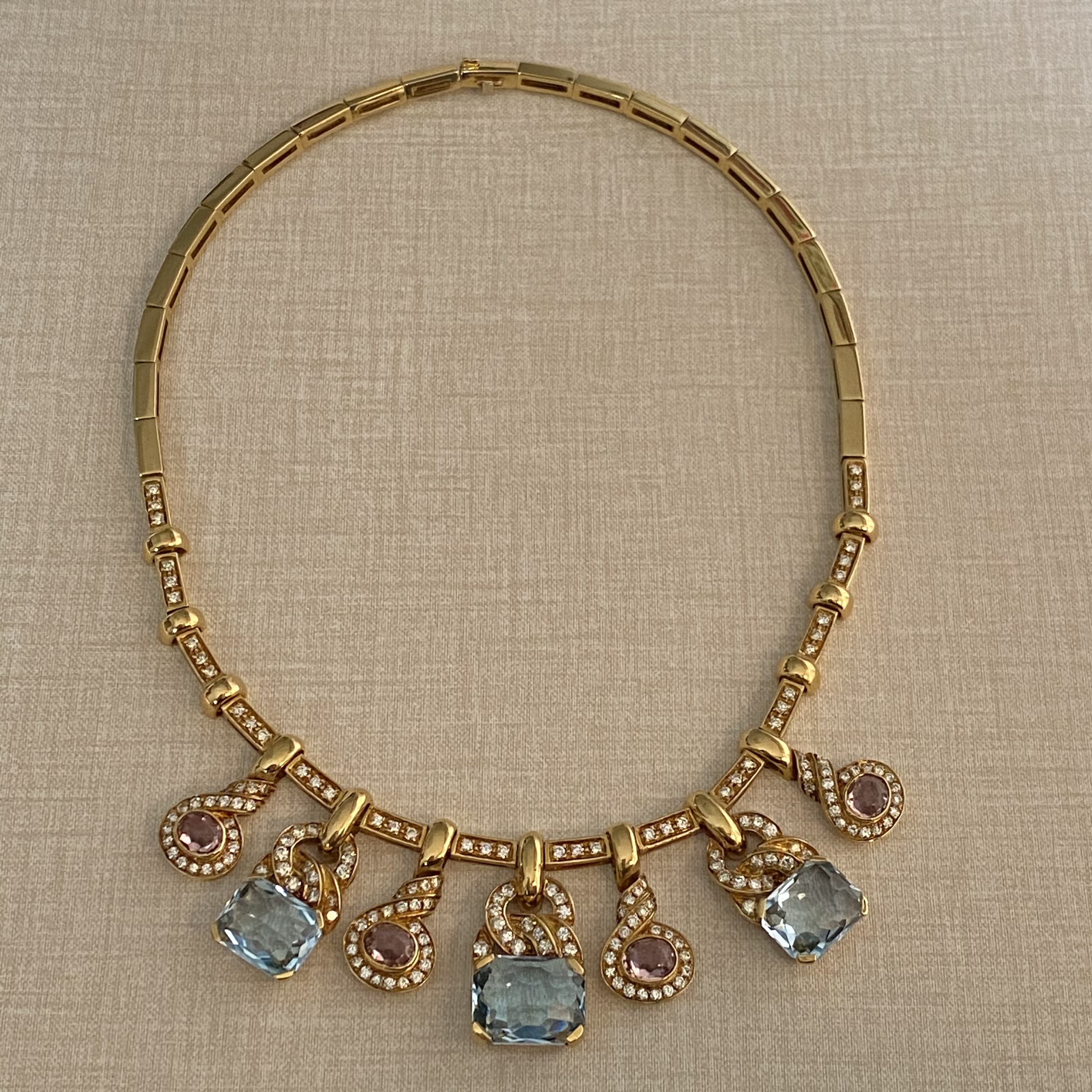 復古流蘇吊墜竹節項鍊