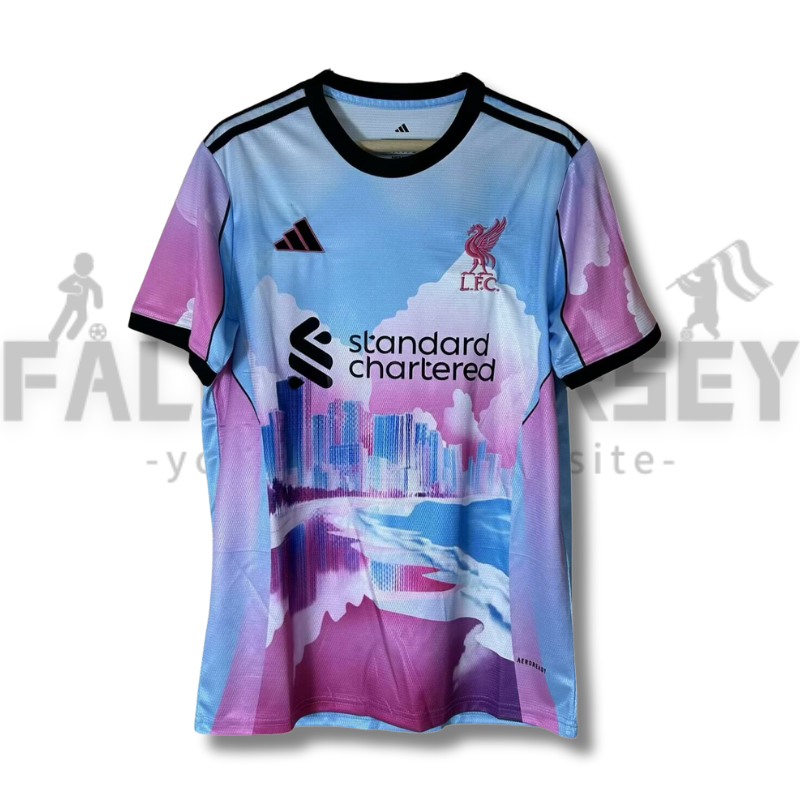 2025/2026 Liverpool Blue Pink Special Edition Jersey(Fans Version)