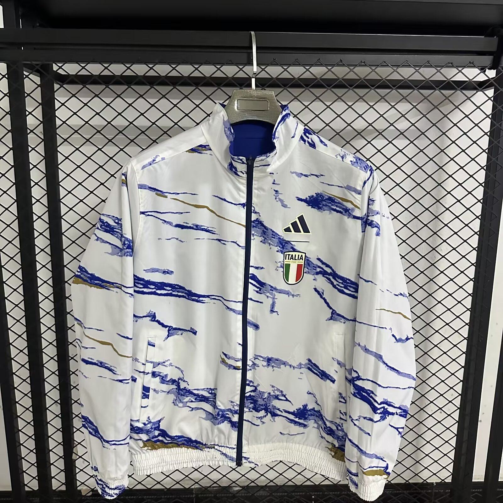 2024/2025 Italy (Blue-White)Reversible Windbreaker Football Shirt