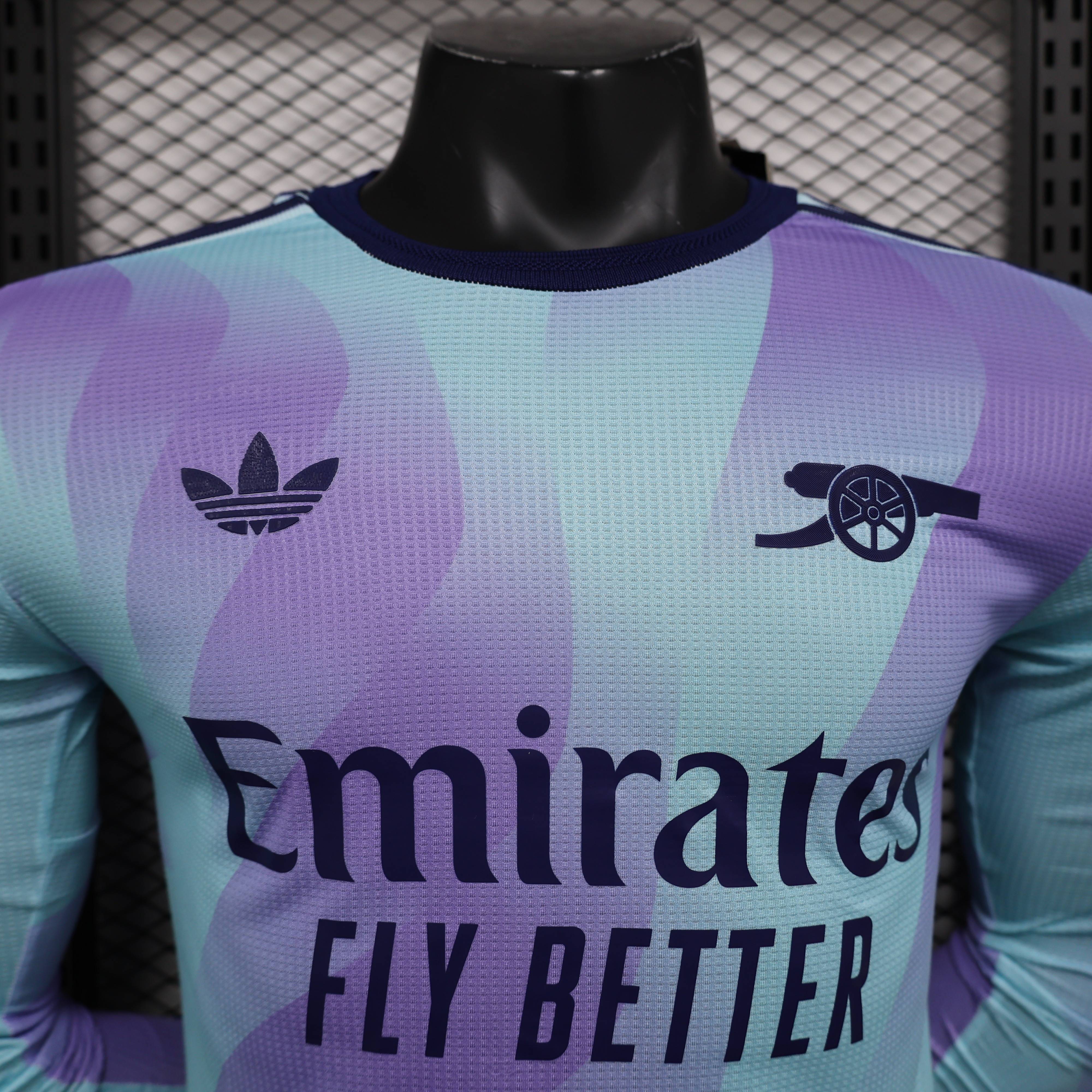 2024/2025 Player Edition Arsenal Second Away Long Sleeve Football Jersey