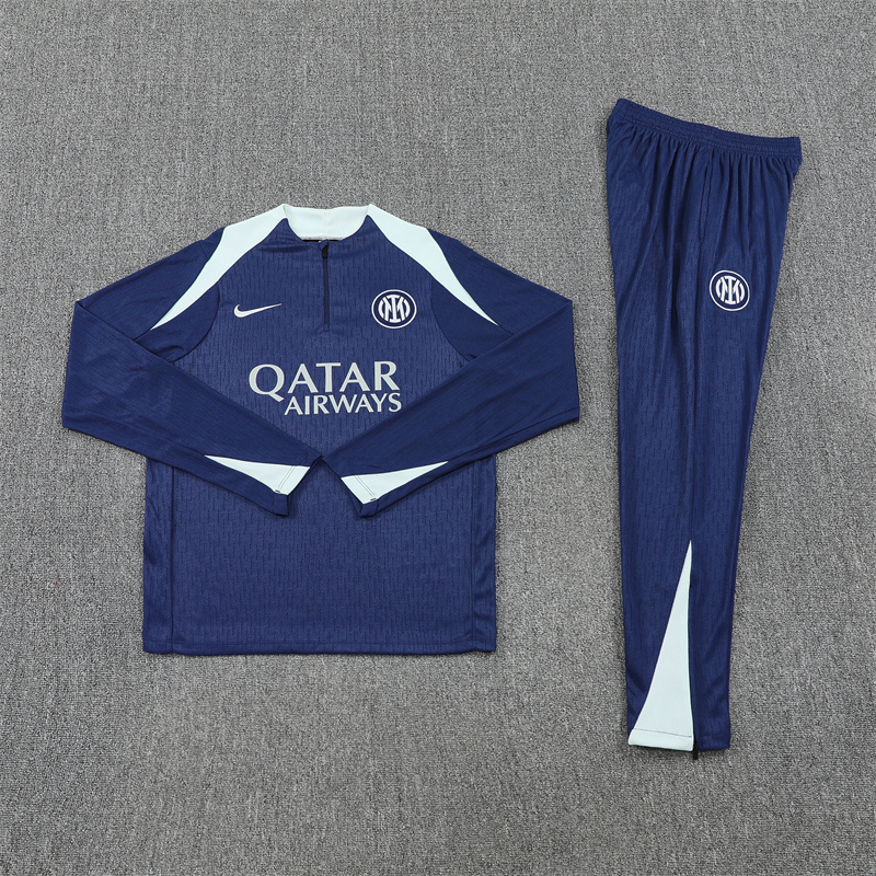 2025/2026 Inter Milan Training Wear Blue Suit Shirt