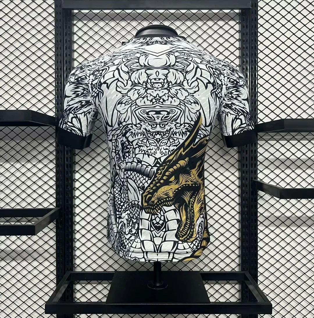 2024/2025 Real Madrid Black and White Dragon Special Edition Football Shirt For Player Version