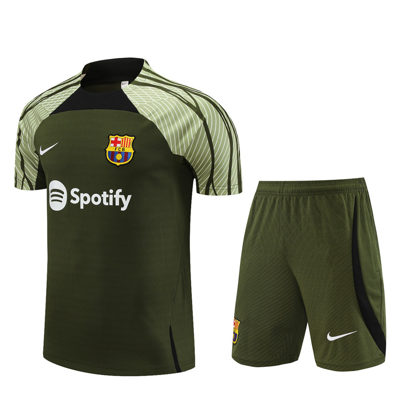 2025/2026 Barcelona Green Training Wear Suit Shirt