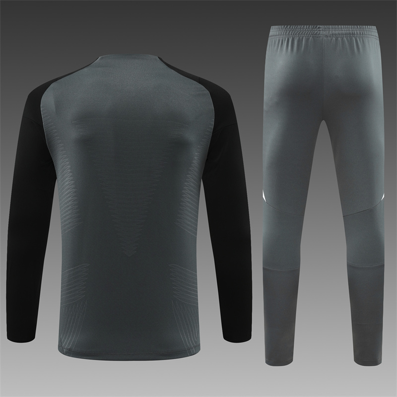 2024/2025 Manchester United Dark Grey Half-Pull Training Football Jersey