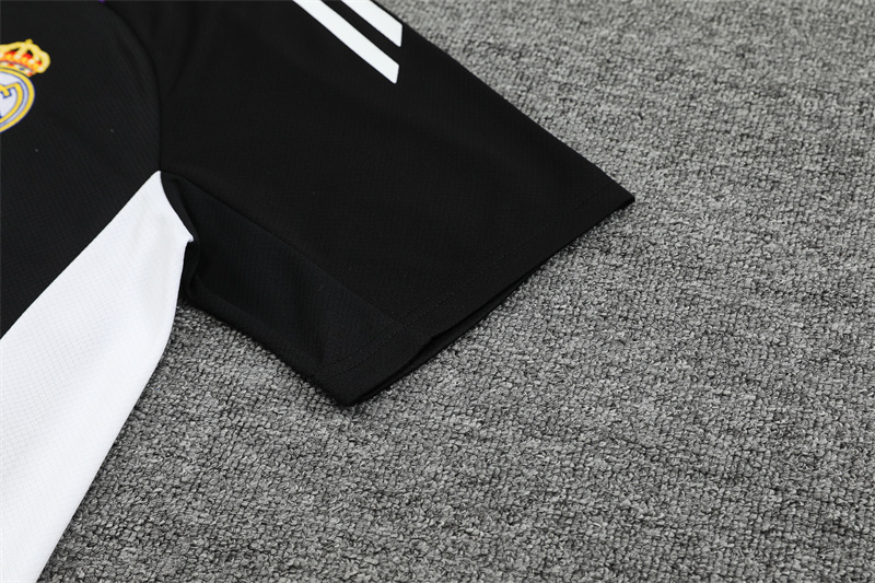 2024/2025 Real Madrid Black And Purple Training Wear Suit Shirt