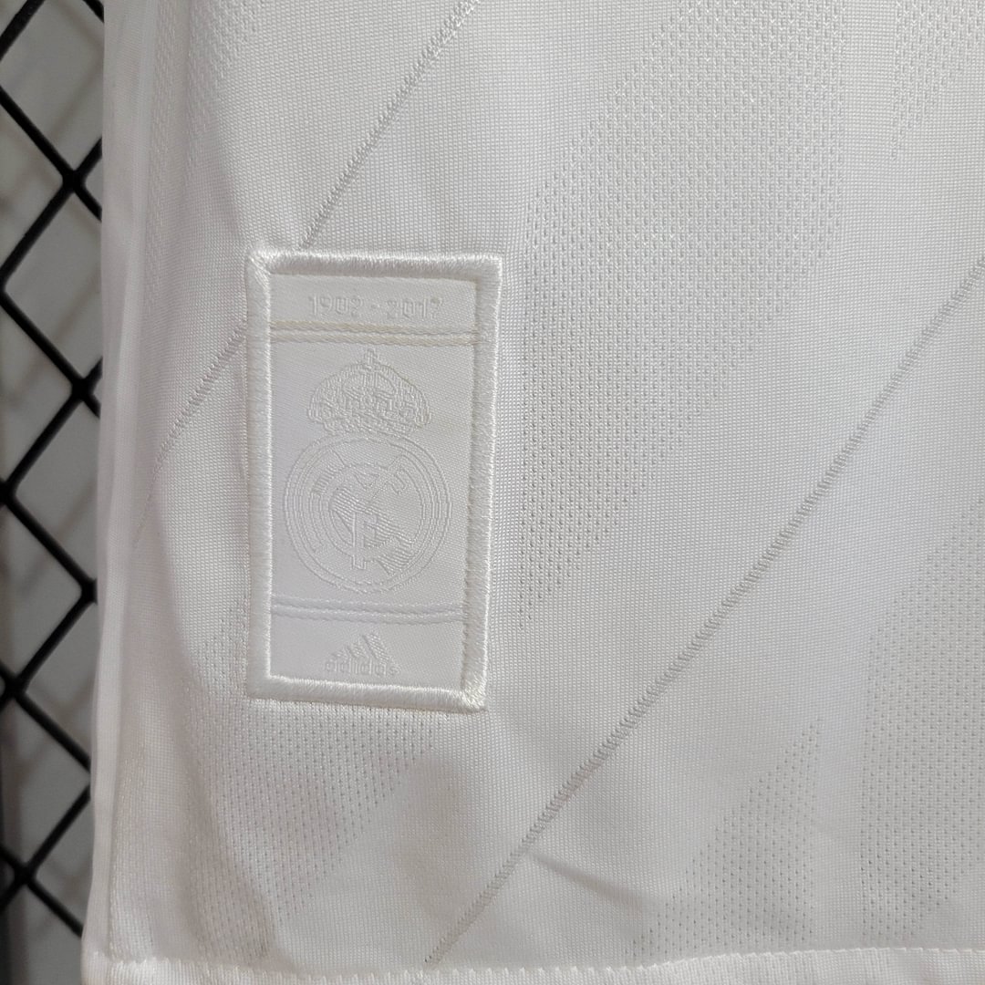 2017/2018 Real Madrid Retro Long Sleeve Home Football Shirt