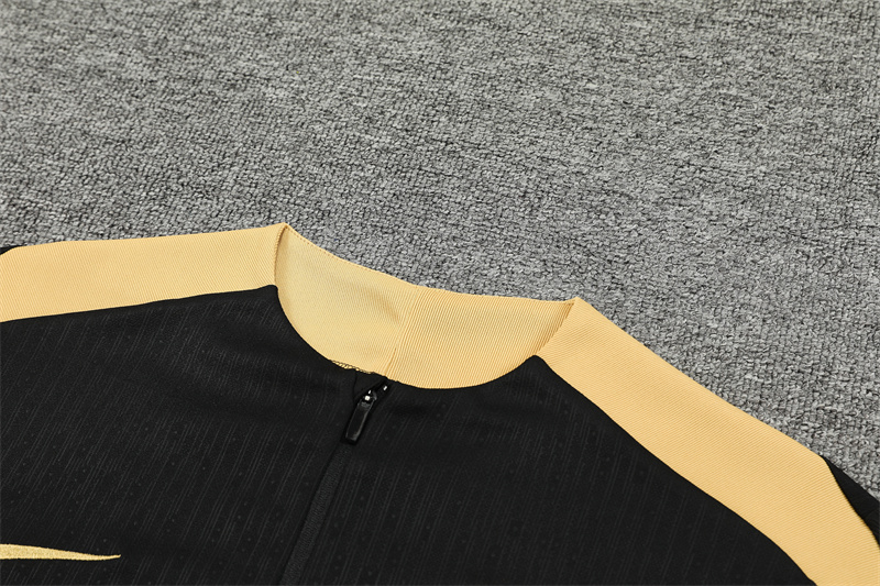 2024/2025 Barcelona Gold Black Half-Pull Training Suit